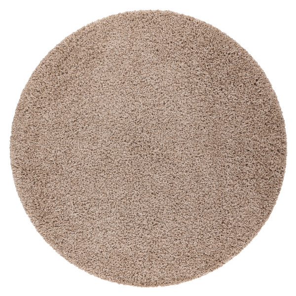 Dywan SOFFI shaggy 5cm beż koło 80 cm