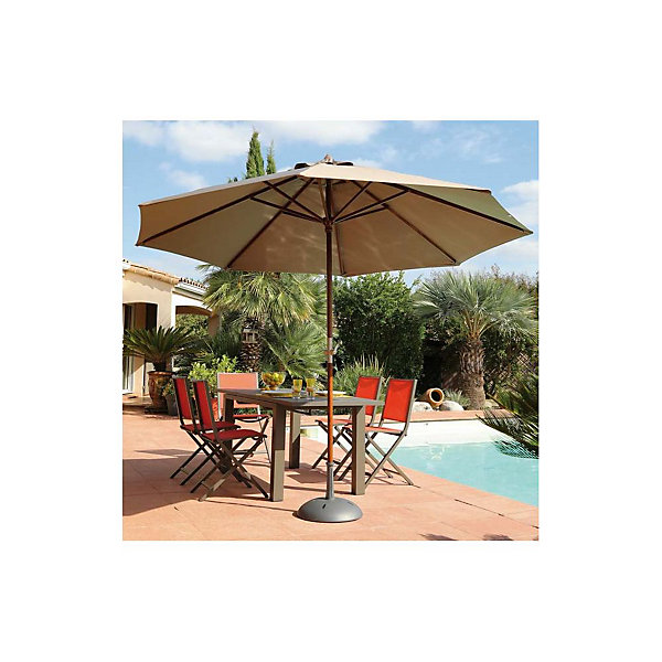 Parasol en bois 300 cm avec manivelle Holly