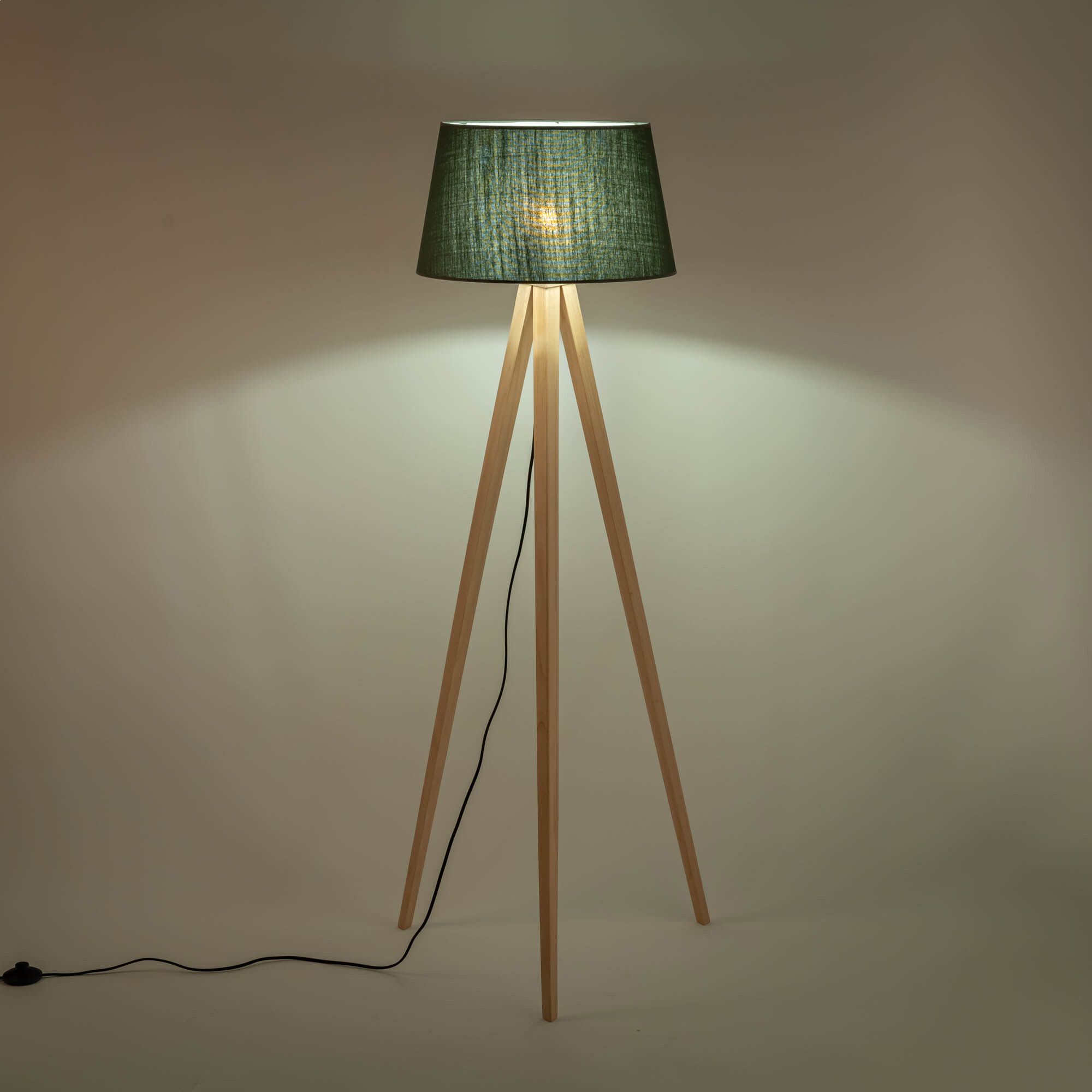 MISTRAL - Abat-jour tambour en coton D45cm - vert cèdre
