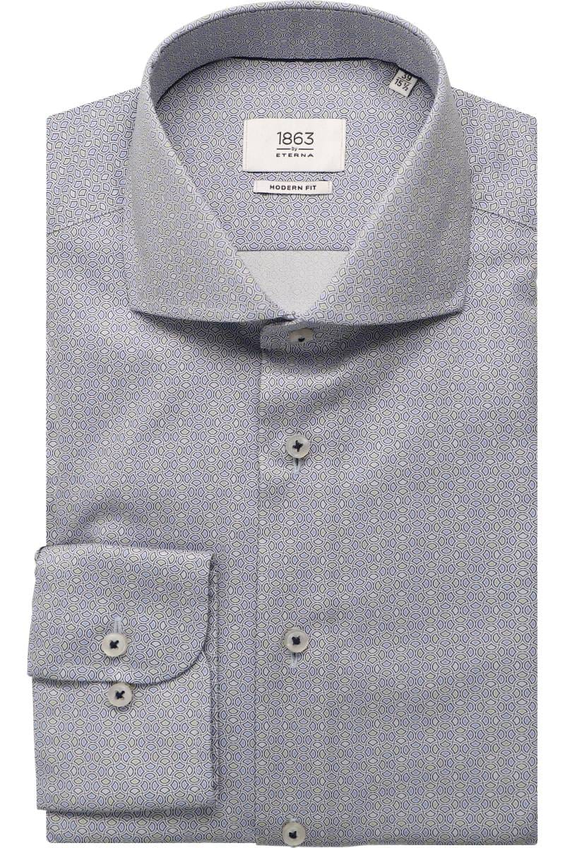 ETERNA 1863 Modern Fit Hemd blau, Bedruckt