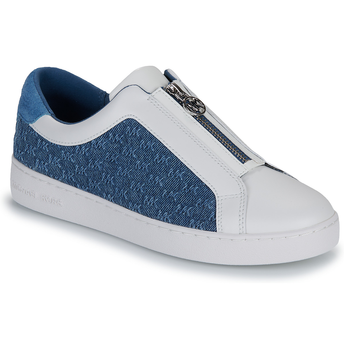 MICHAEL Michael Kors - KEATON ZIP SLIP ON - White / Blue / Jean