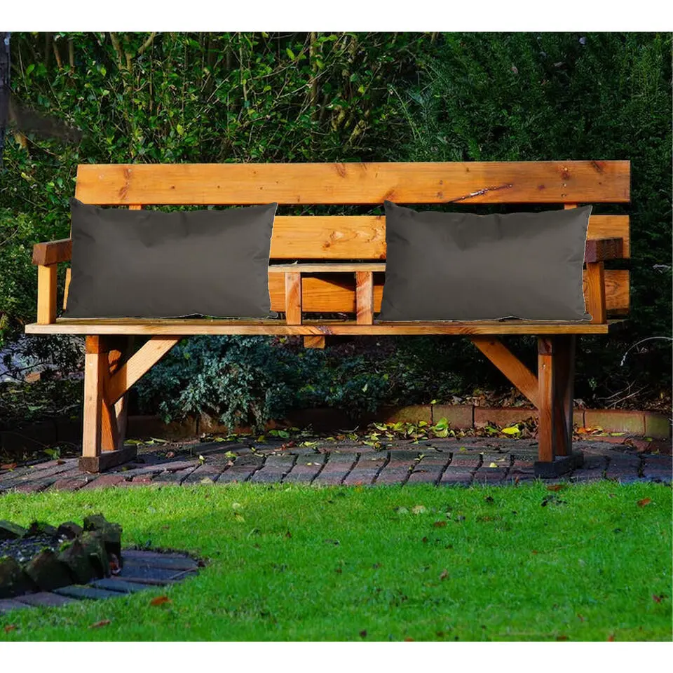 Anna's collection buiten/tuin kussens - antraciet - 30 x 50 cm