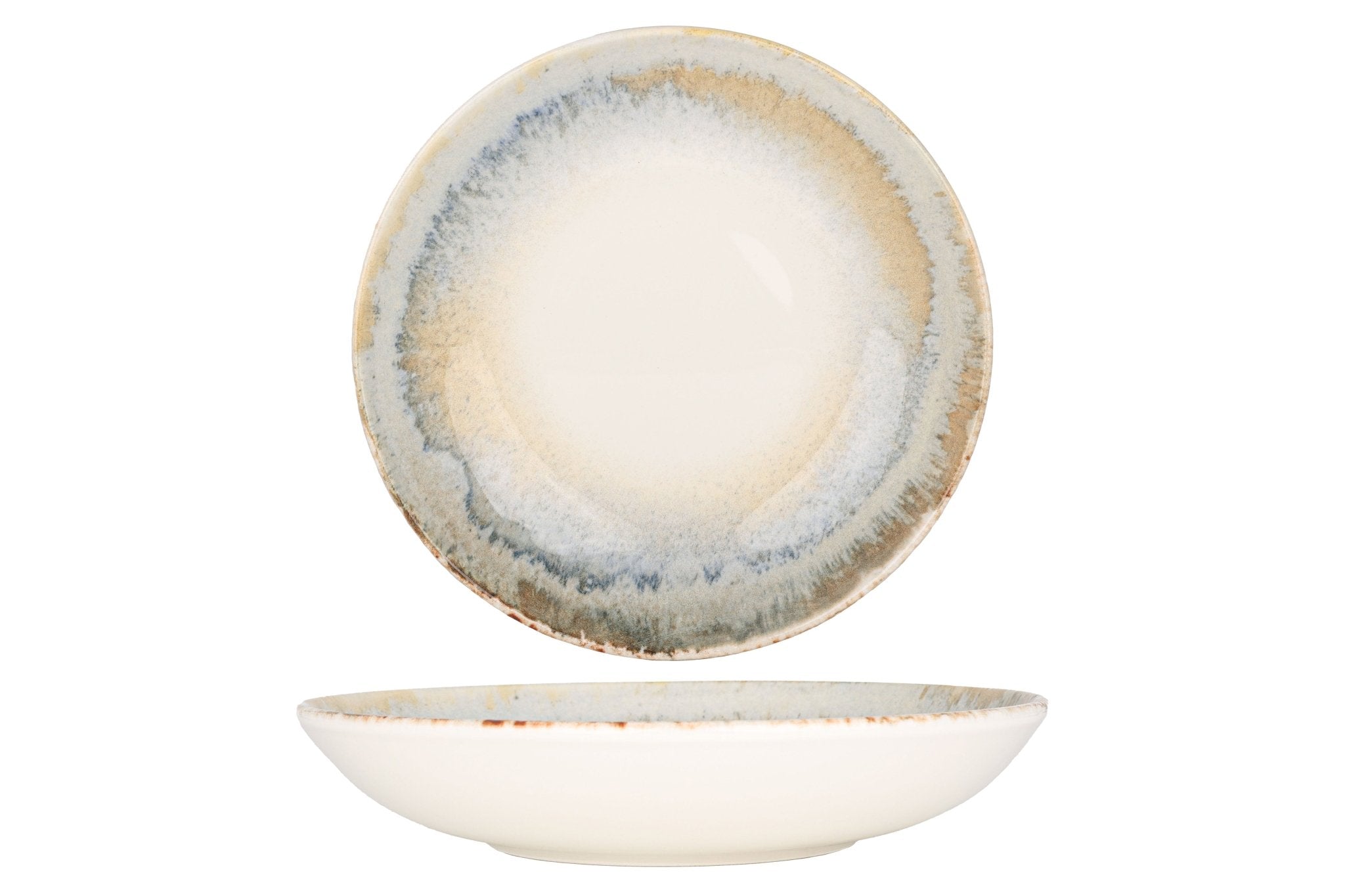 Bonna Diep bord - Knidos - Porselein - 23 cm (1000cc) - set van 6