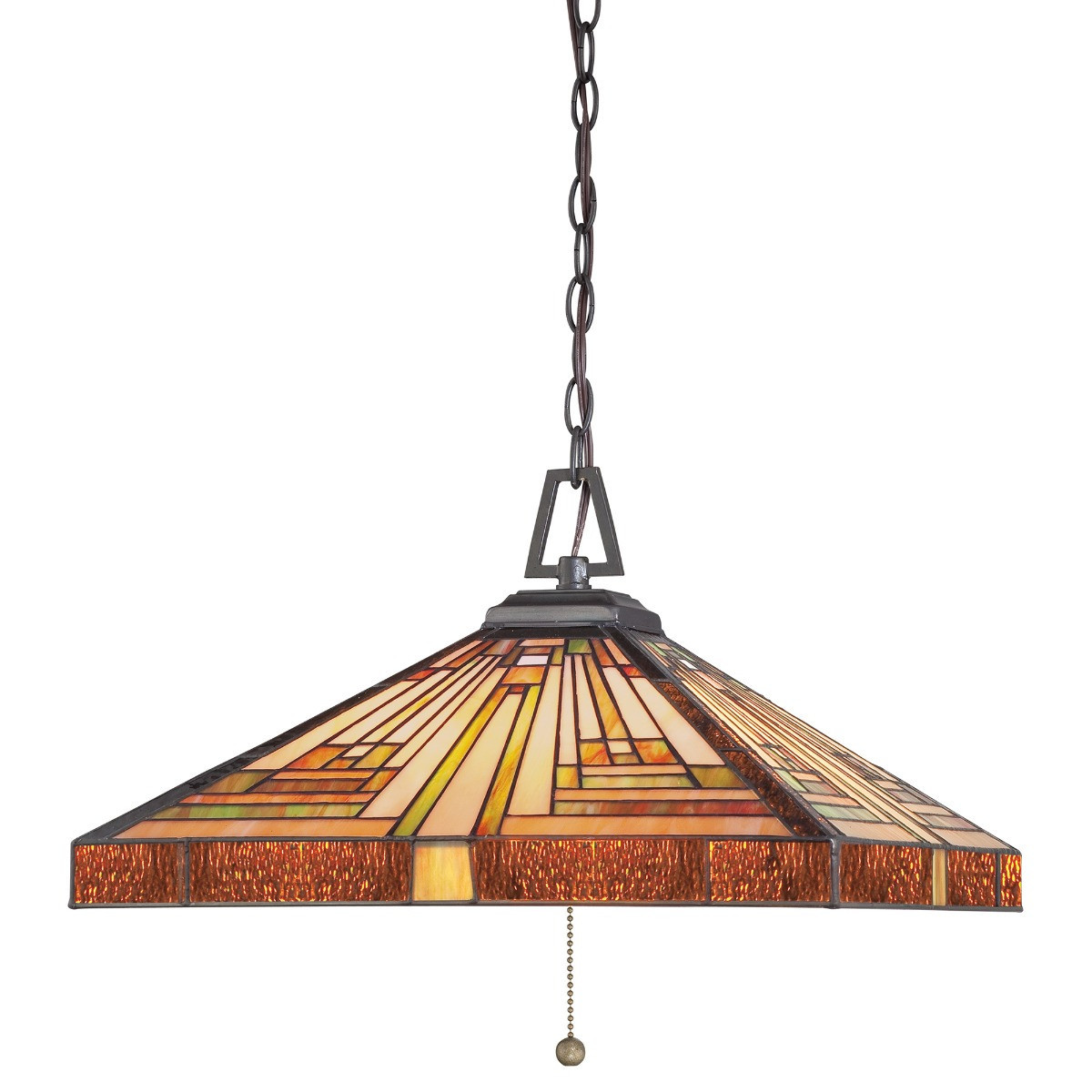 Lampa wisząca vintage brąz Stephen 3xE27x60W wym: 182x45,7x45,7 cm Quoizel