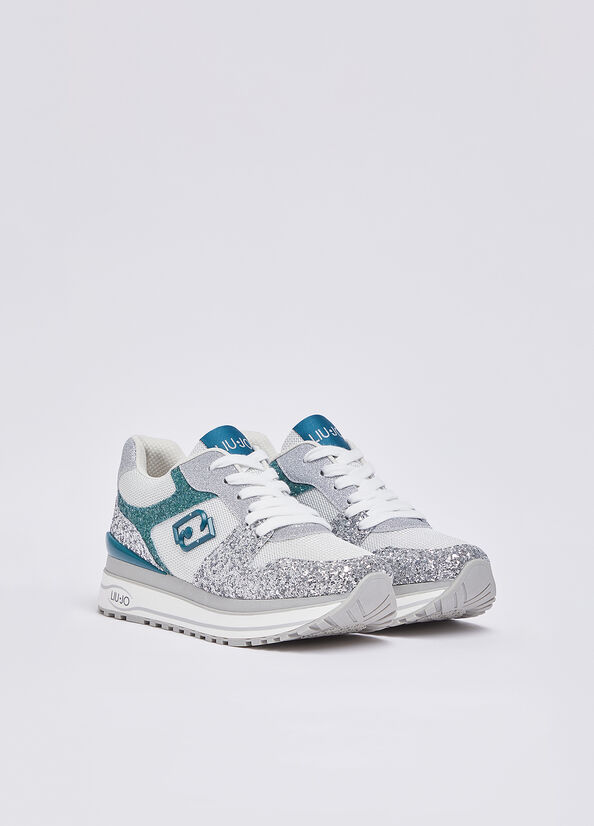 Sneakers platform full glitter