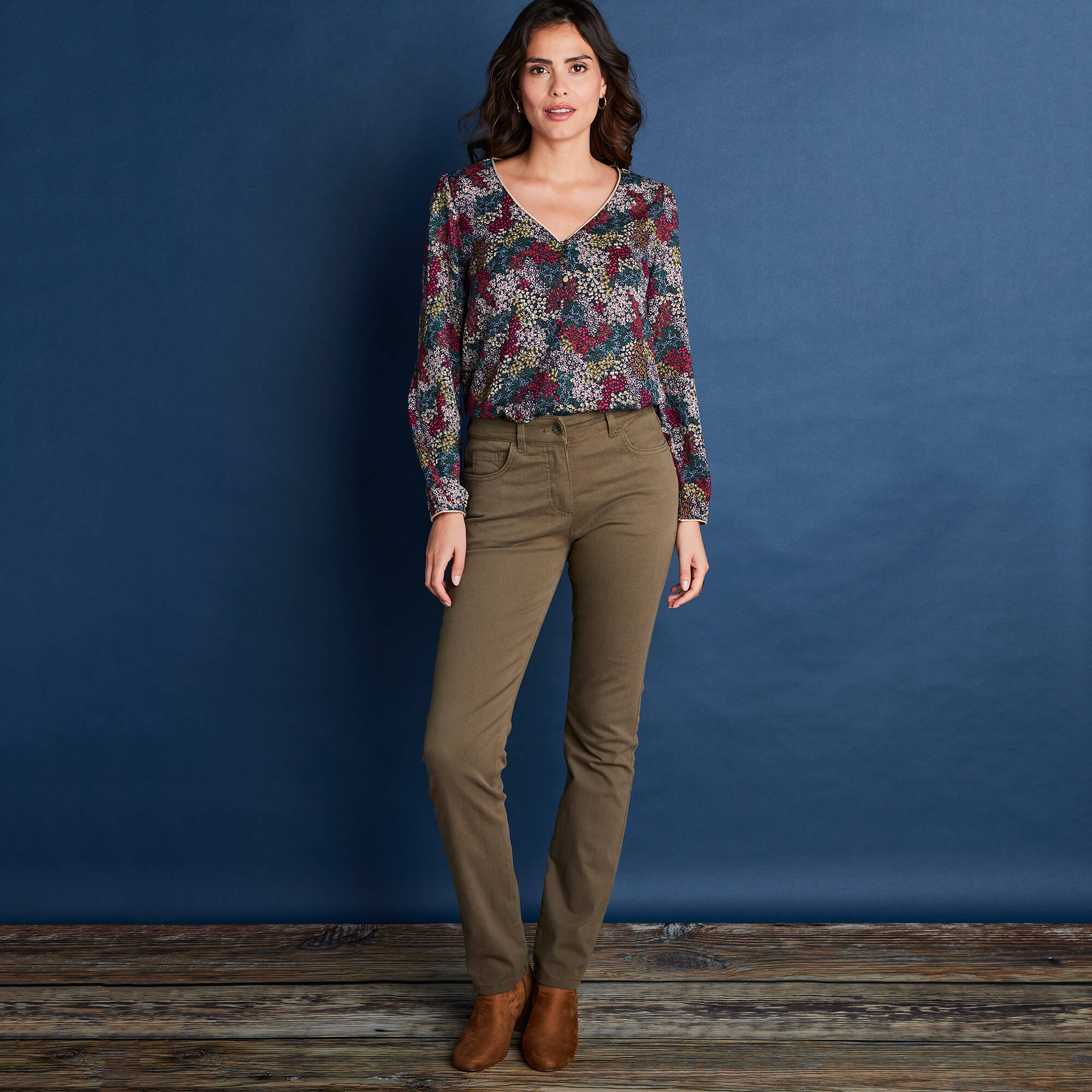 Pantalon droit gainant - grande stature entrej. 78 cm