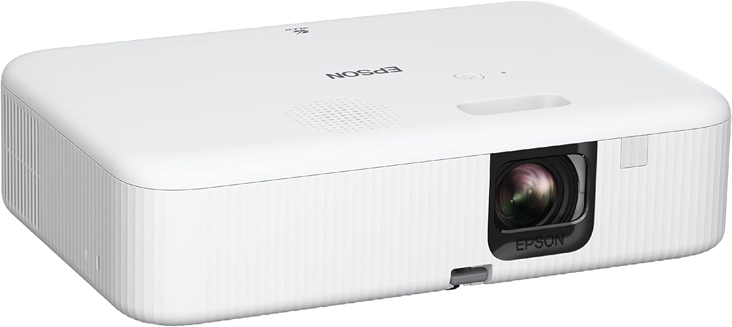 Epson EpiqVision Flex CO-FH02 Full HD 1080p Smart Streaming Portable Projector  3-Chip 3LCD  3 000 Lumen Color/White Brightness  Android TV  Bluetooth  5W Speaker  Home Entertainment (Renewed)