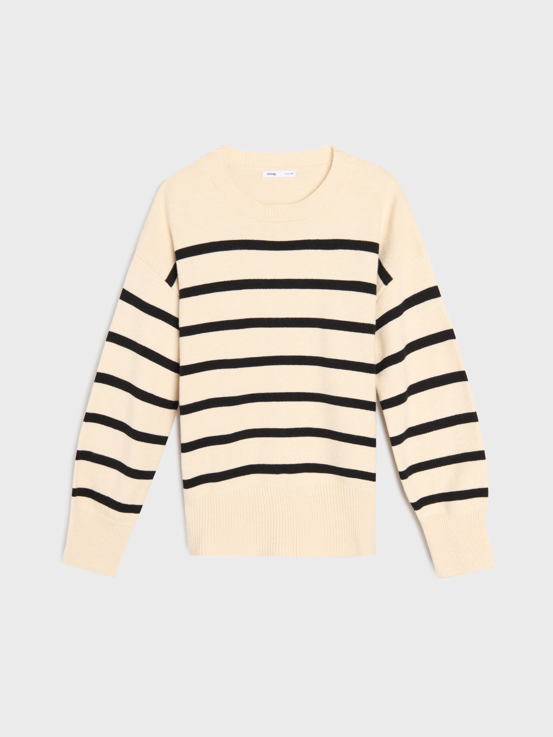 Sweter w paski z wiskozy