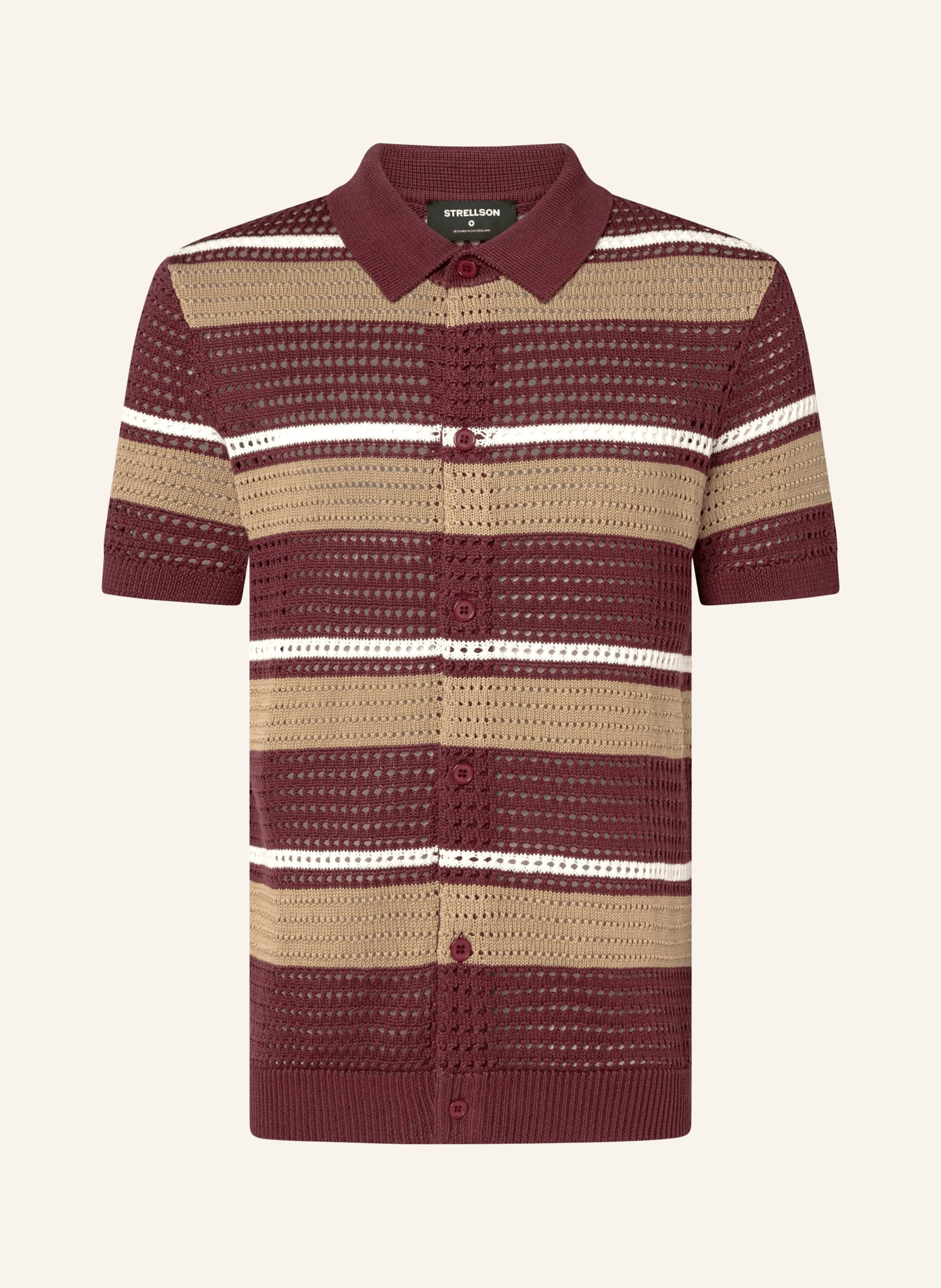 STRELLSON Strickhemd ANDER Slim Fit