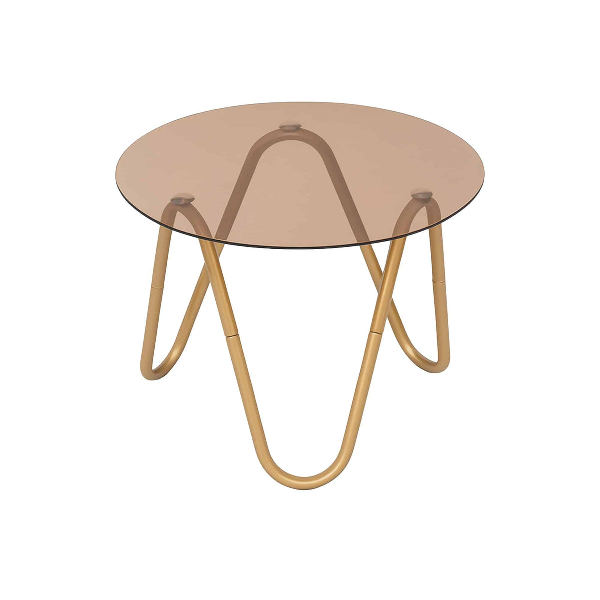 Leitmotiv bijzettafel Ventana Round - bruin - Ø50cm