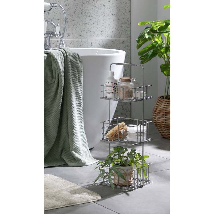 Habitat Freestanding 3 Tier Storage Caddy - Grey