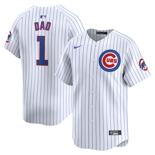 Chicago Cubs Nike #1 Dad Home Limited Jersey - White