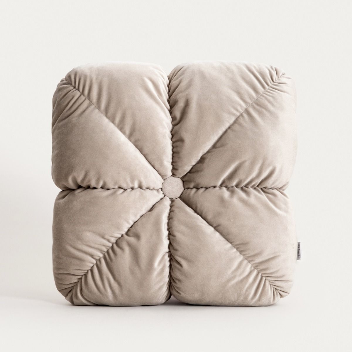 Poduszka MARTINA beżowa z ozdobnym przeszyciem 45x45cm