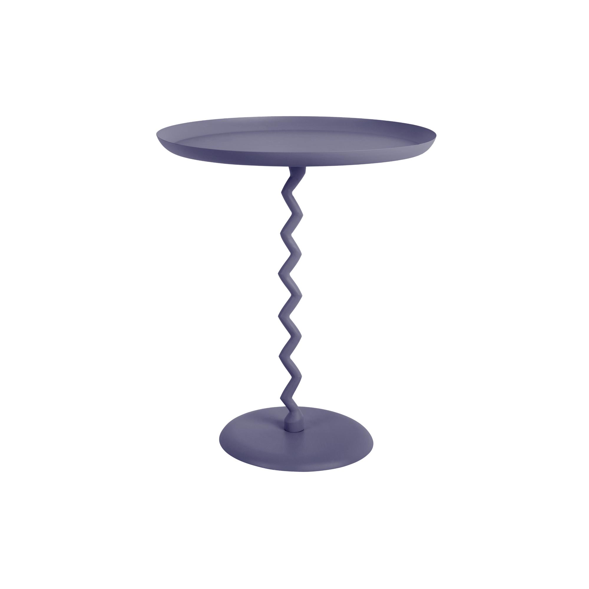 Leitmotiv bijzettafel Zig Zag - blauw - Ø44cm