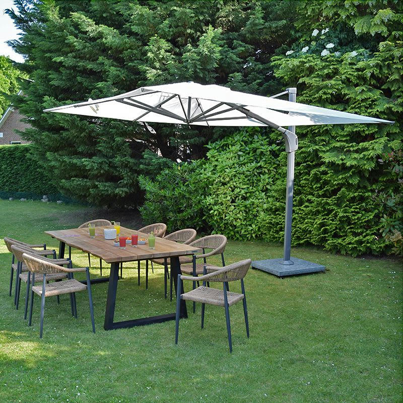 - Parasol déporté 4x3 m écru