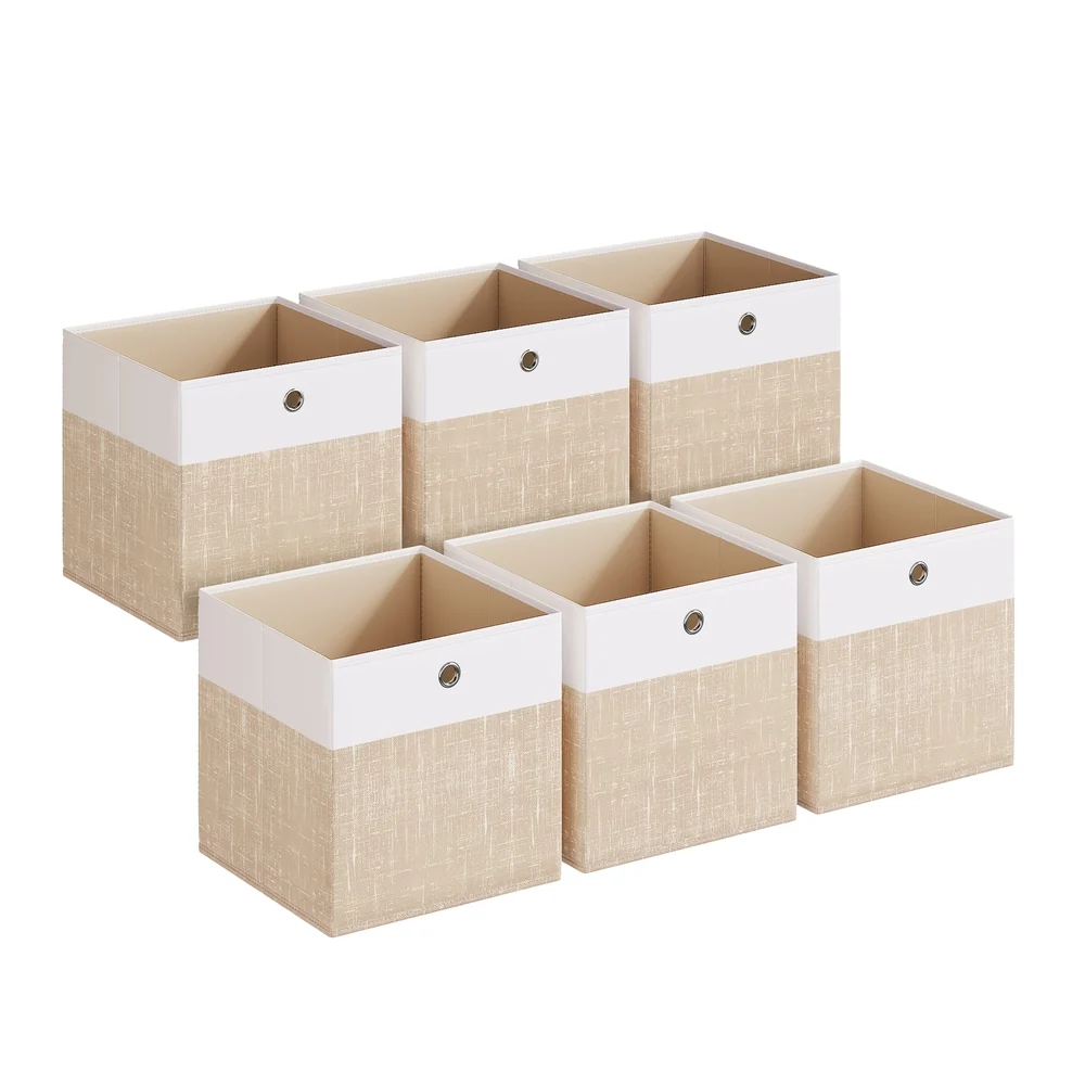 Boîtes de rangement pliables en tissu pour étagère cubique