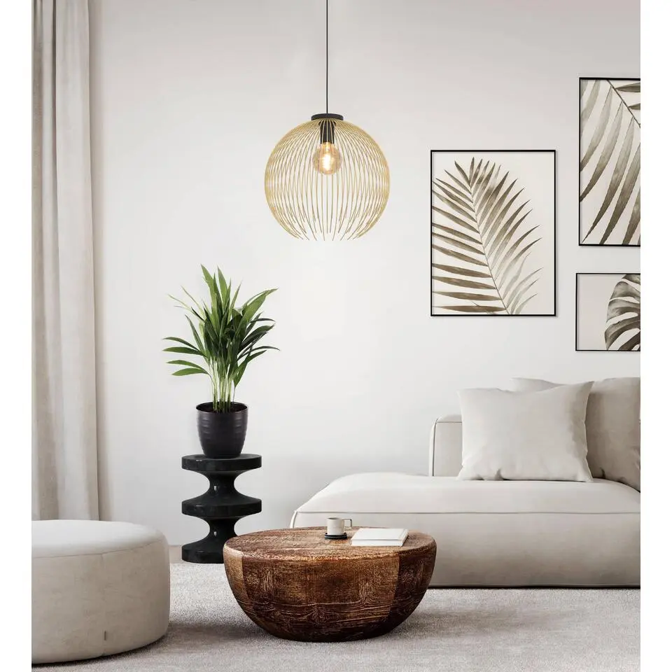 EGLO Venezuela Hanglamp - E27 - &Oslash; 40 cm - Goud