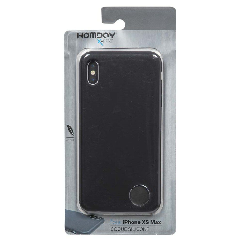 Coque Soft touch noire silicone pour Iphone XS Max