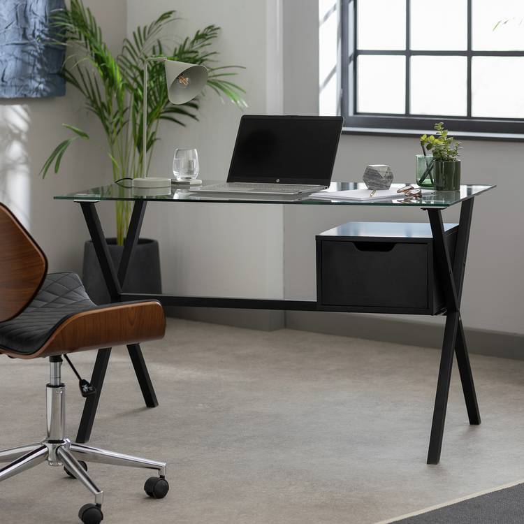 Habitat Dria 1 Drawer Desk - Black