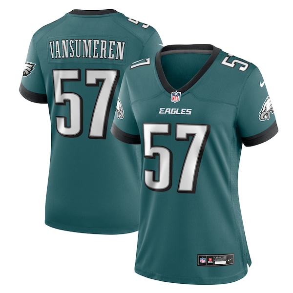 Ben VanSumeren Philadelphia Eagles Nike Women's Team Game Jersey - Midnight Green