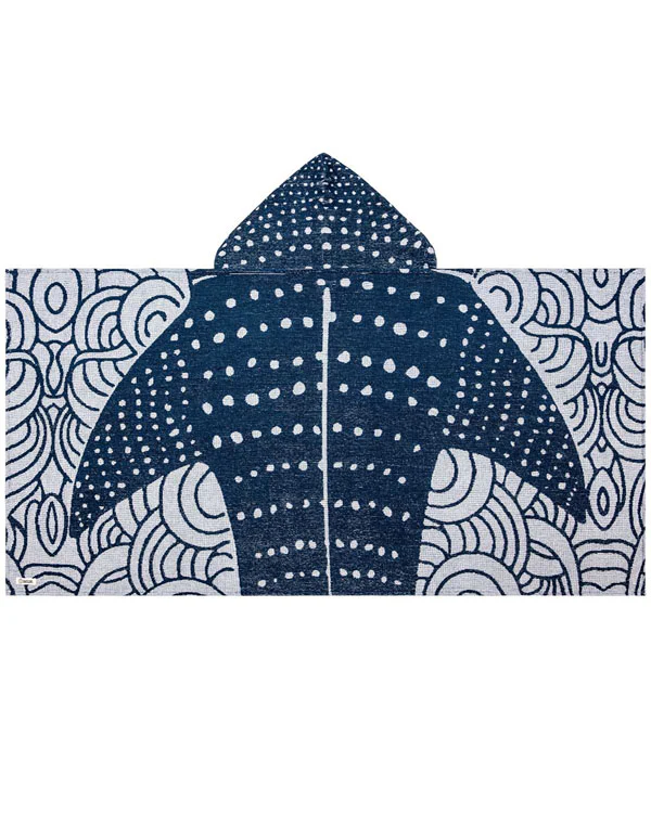 Whale Shark Hooded Kids Bath Towel