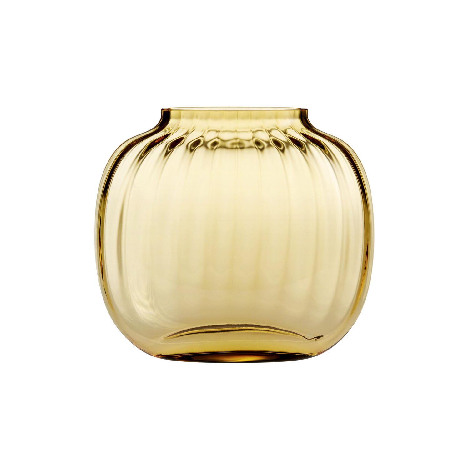 Primula vase, amber