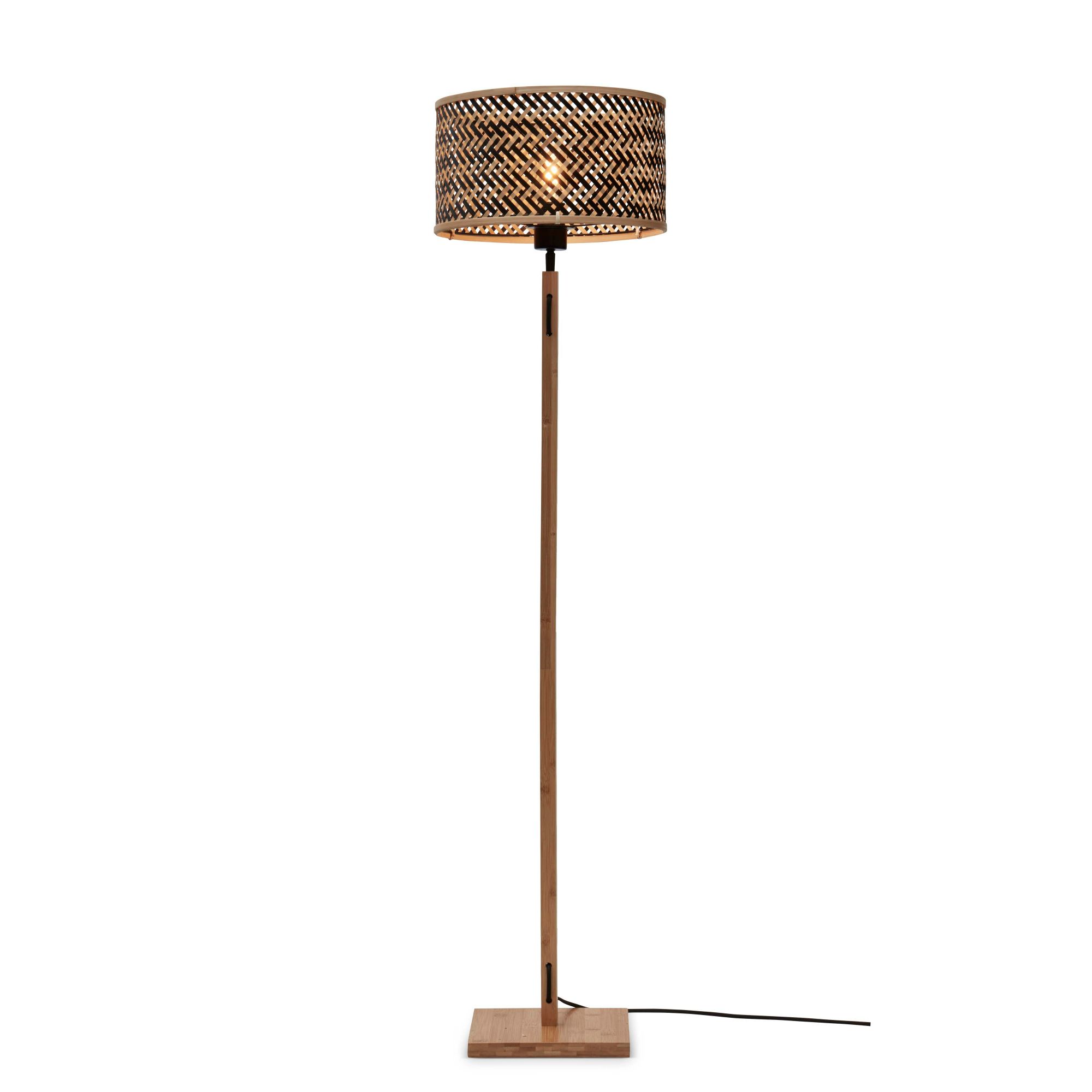 GOOD&MOJO vloerlamp Java - bruin - Ø32cm