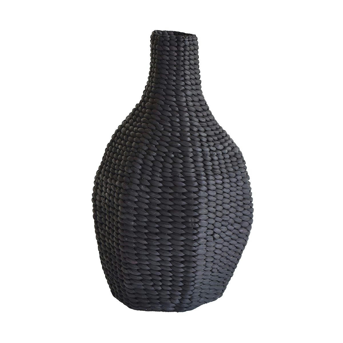 AMANI - Jarre noire en jacinthe d'eau h57cm
