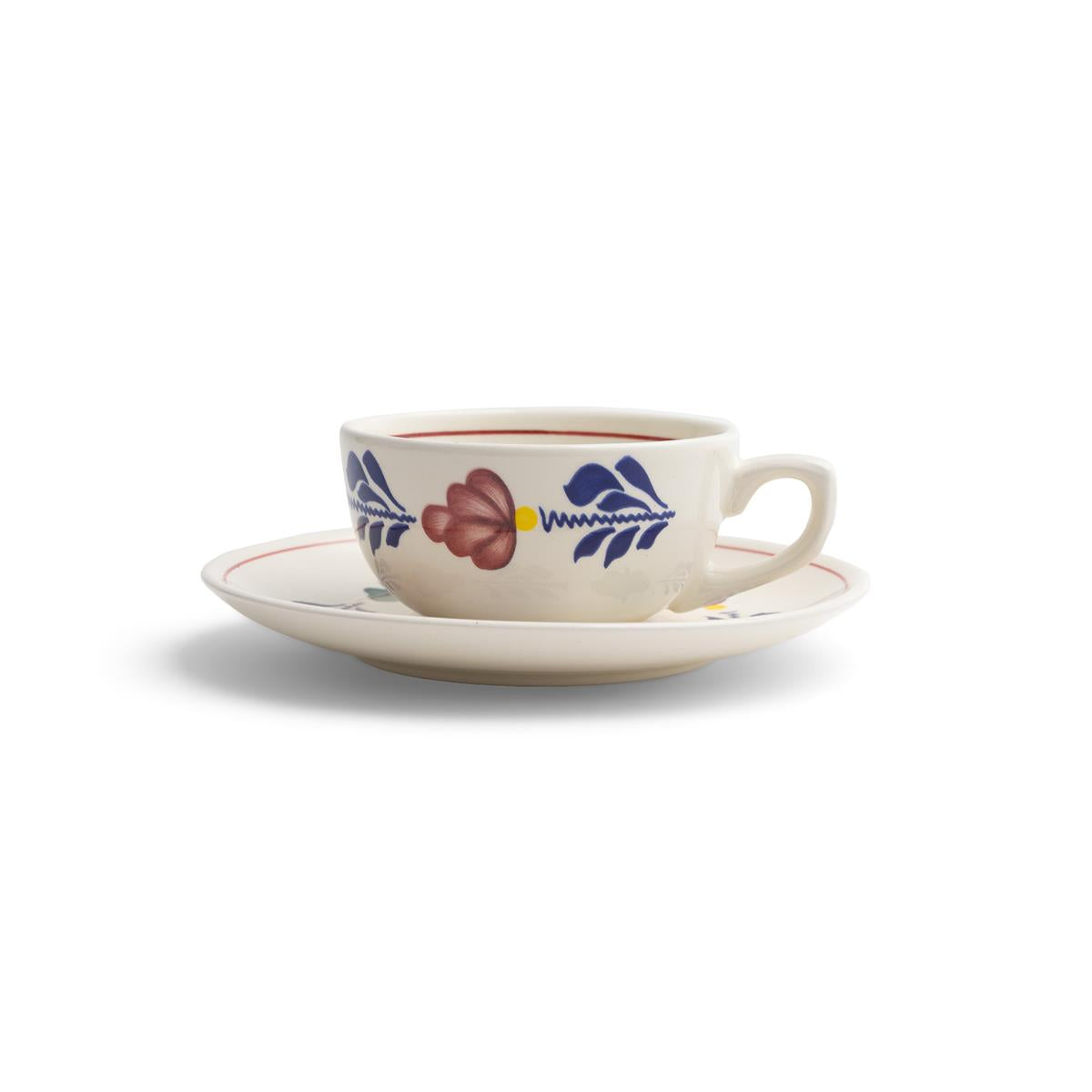Royal Boch kop & schotel Boerenbont - set van 6 - 0,17L - keramiek
