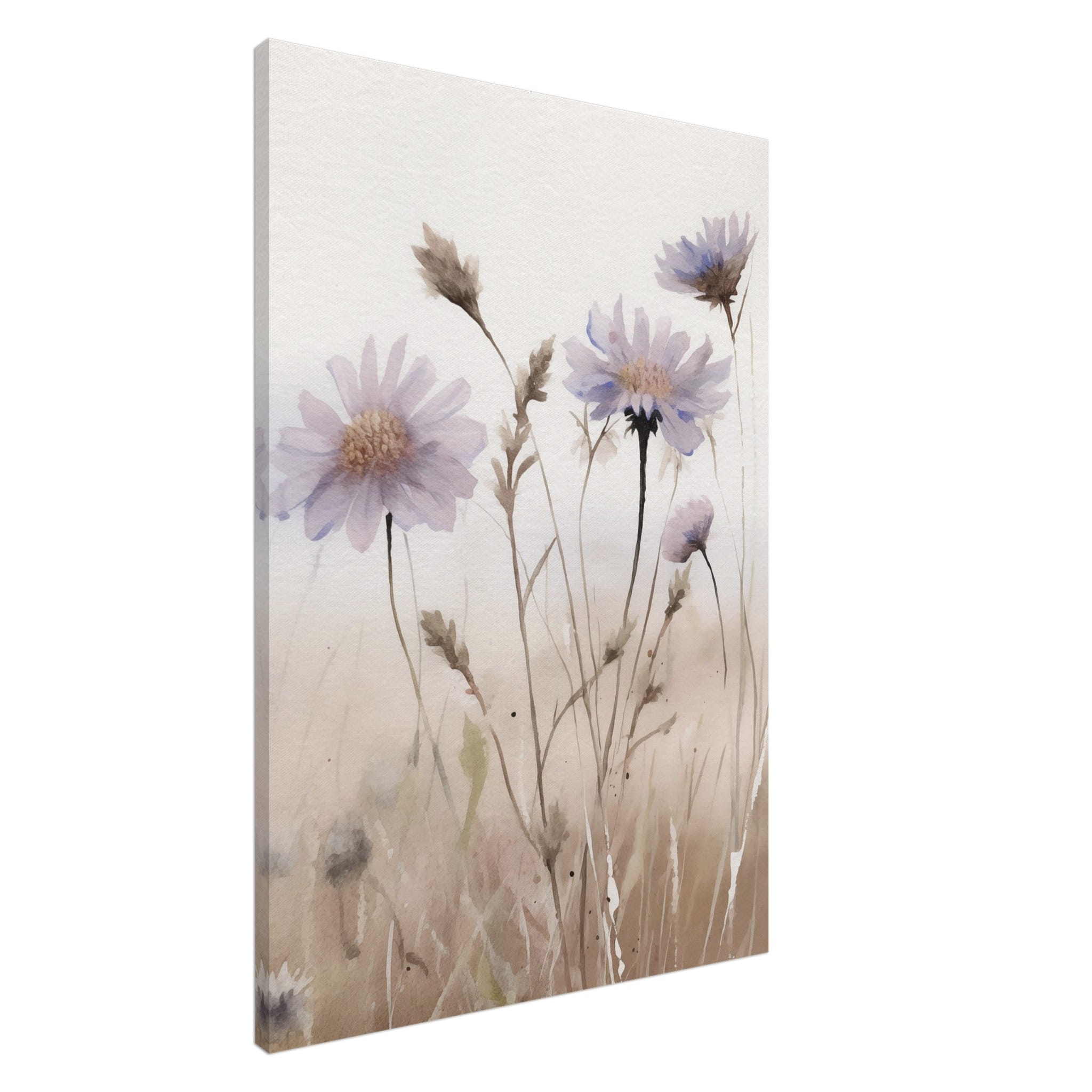 Artfulprints Canvas Flower aquarel 1 canvas - 75x100 cm - beige