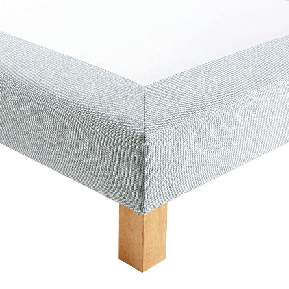 Hubert - Sommier tapissier gris clair 80x200