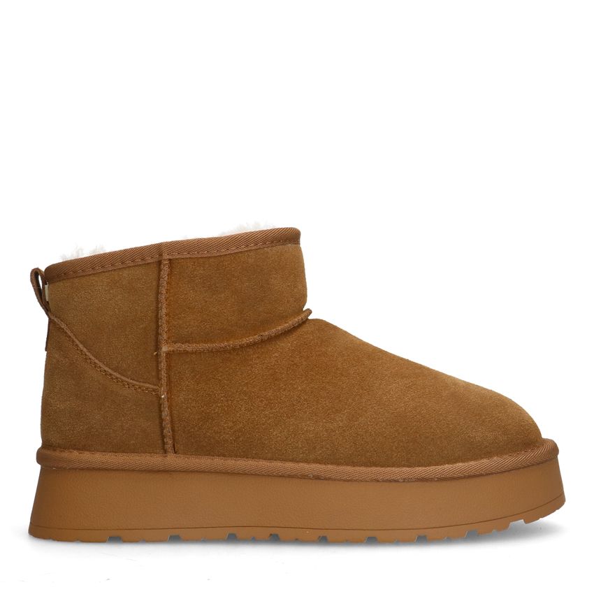 Manfield Cognac suède snowboots