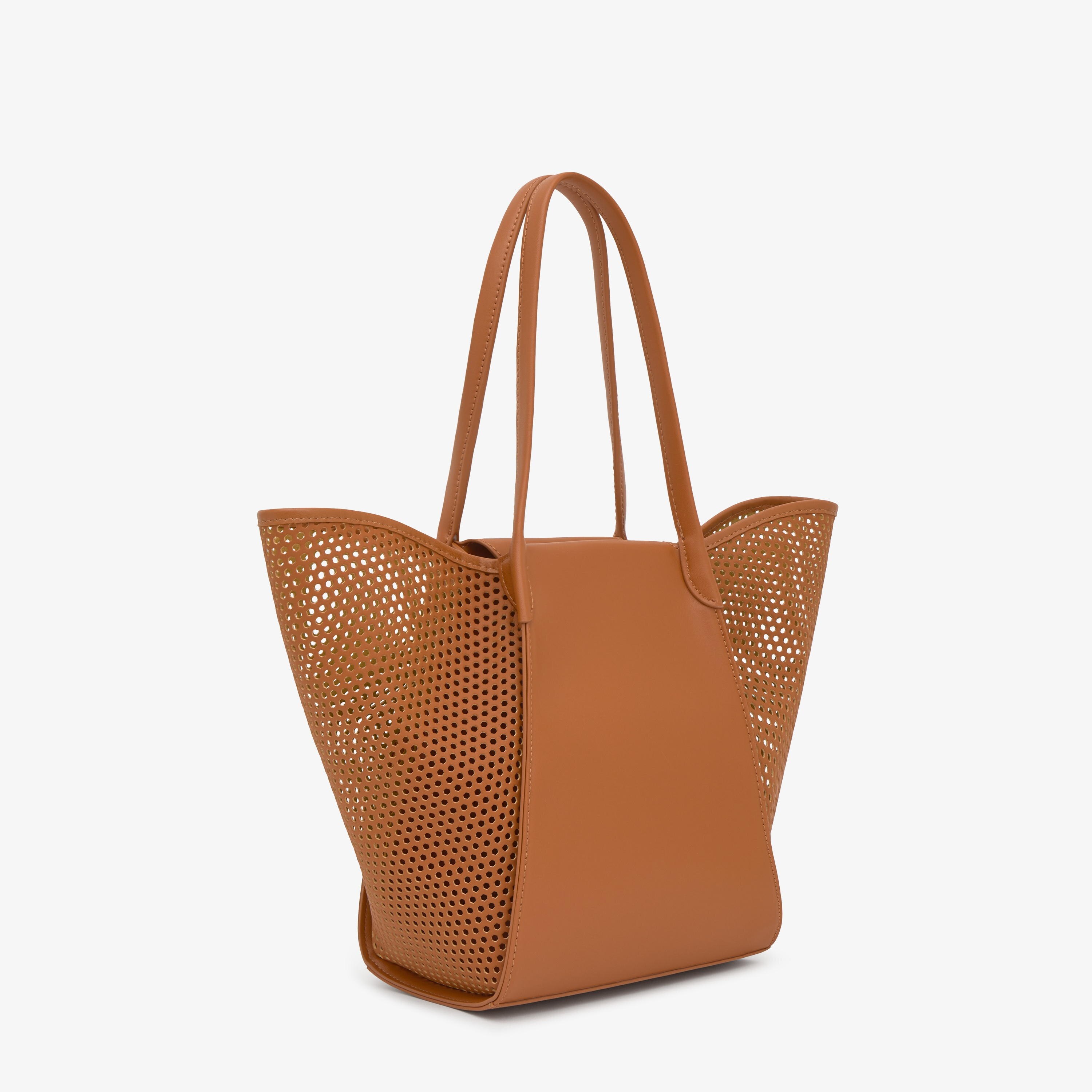 Capazo mediano camel TOUS Tulip Cutout