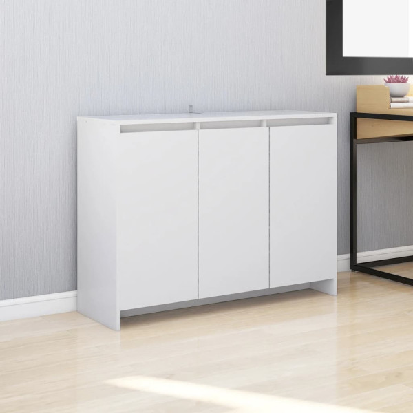 Szafka Biała z Drzwiami 102x33x75 cm do Salonu Pokoju Sypialni