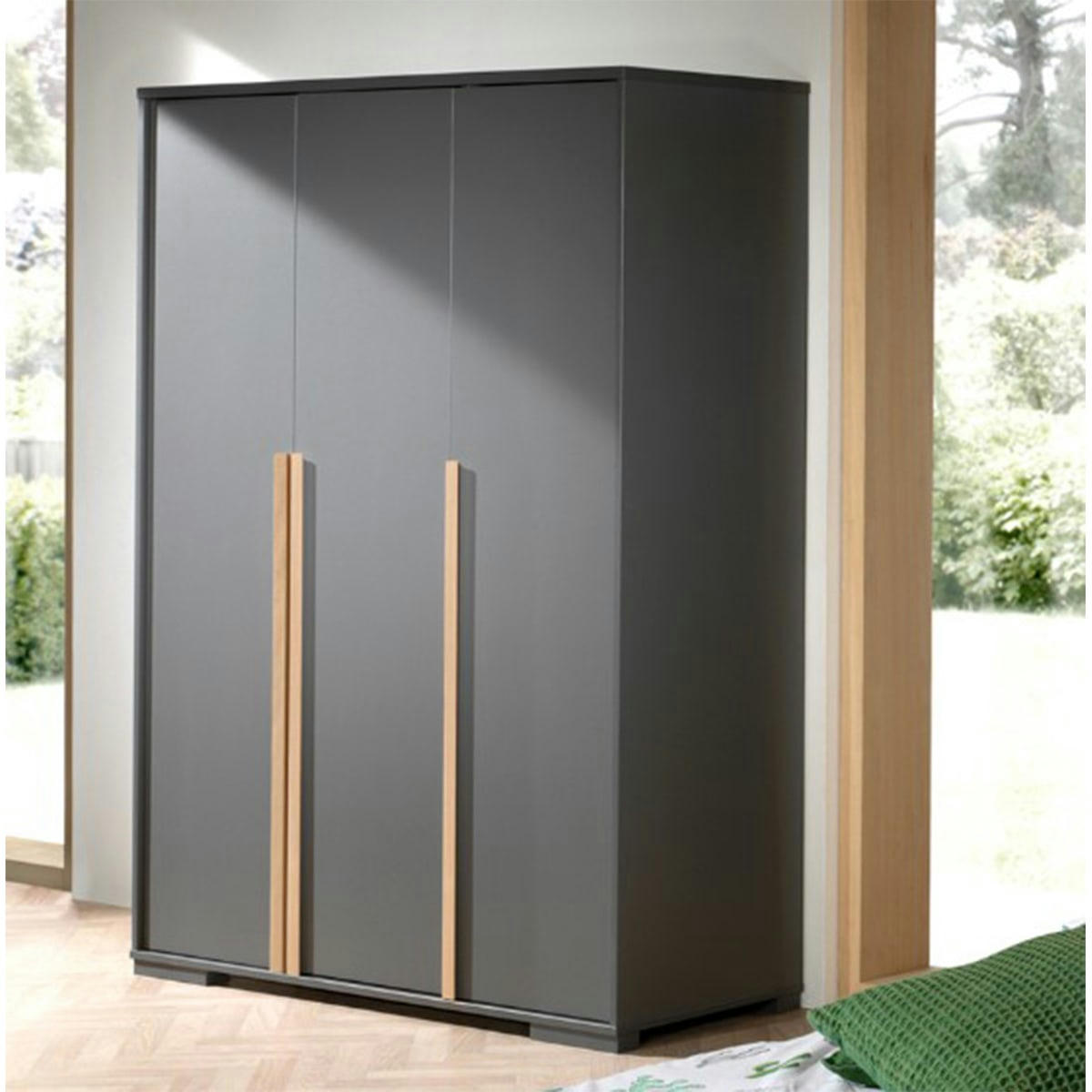 LONDON - Armoire 3 portes anthracite