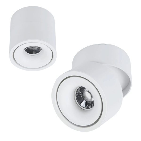 Plafon Lampa Sufitowa GAMBO LED 360° Odchylany Obrotowy 10 cm Biały