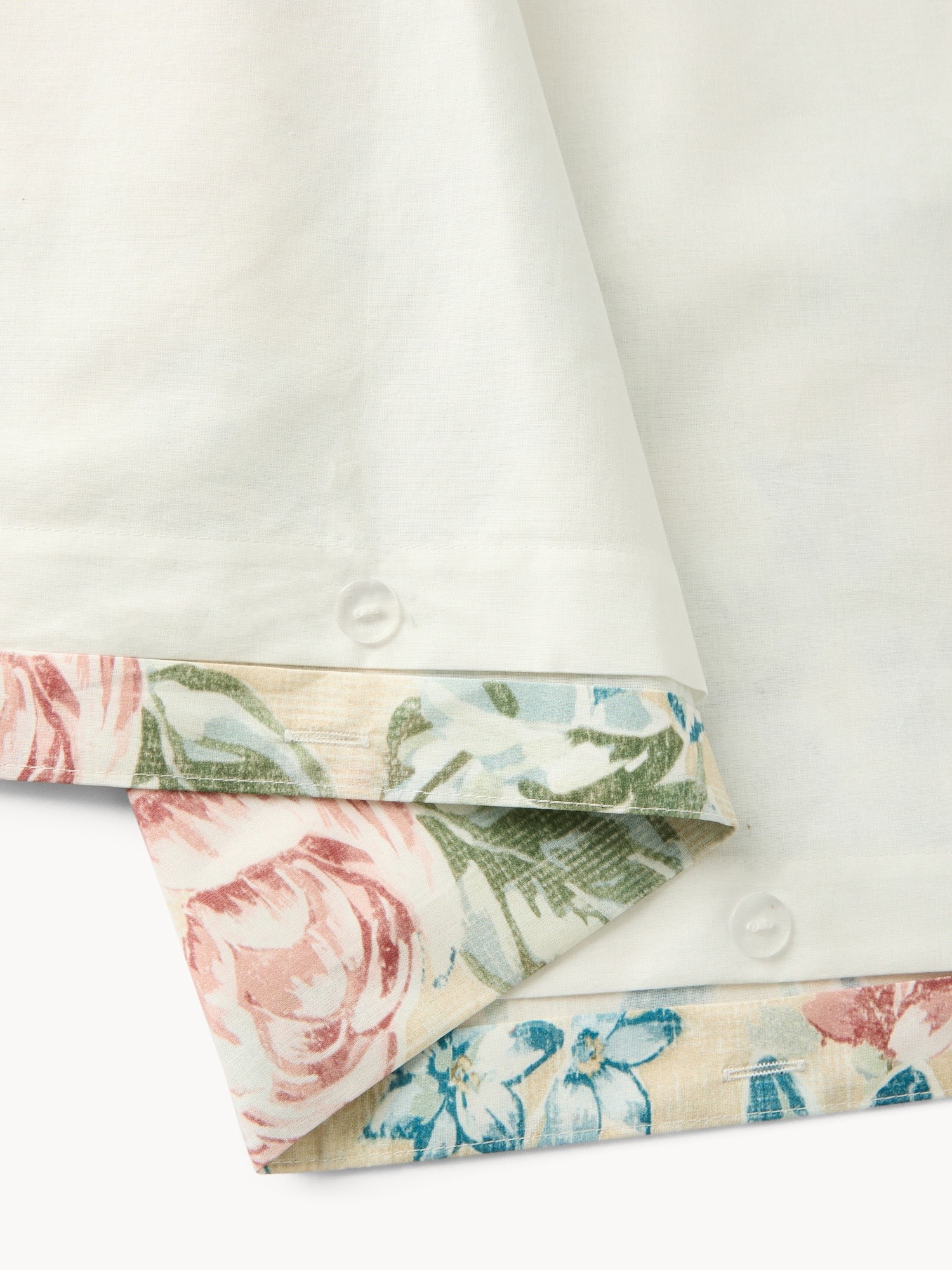 Parure copripiumino in puro cotone fantasia floreale - Prezzo di lancio