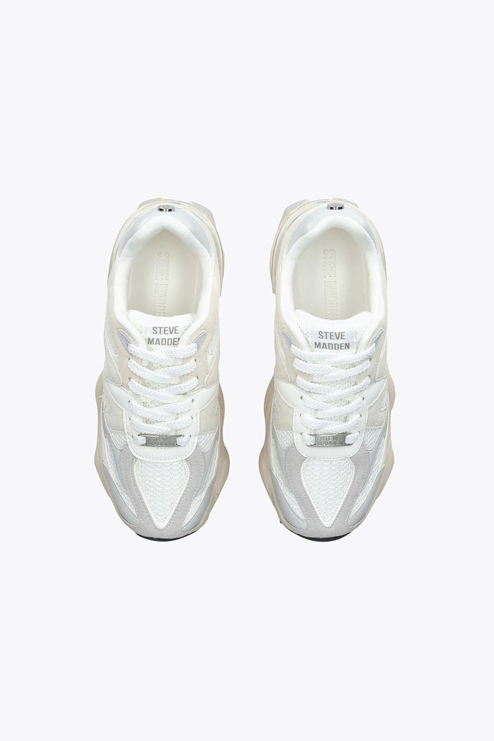 STEVE MADDEN Speeder White' Fabric Trainers