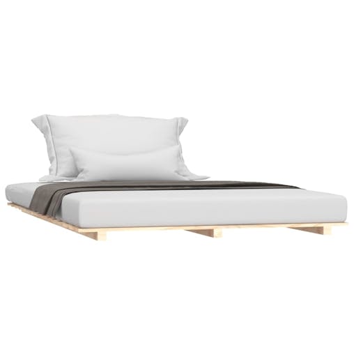 NNEVL Bed Frame 137x187 cm Double Solid Wood Pine