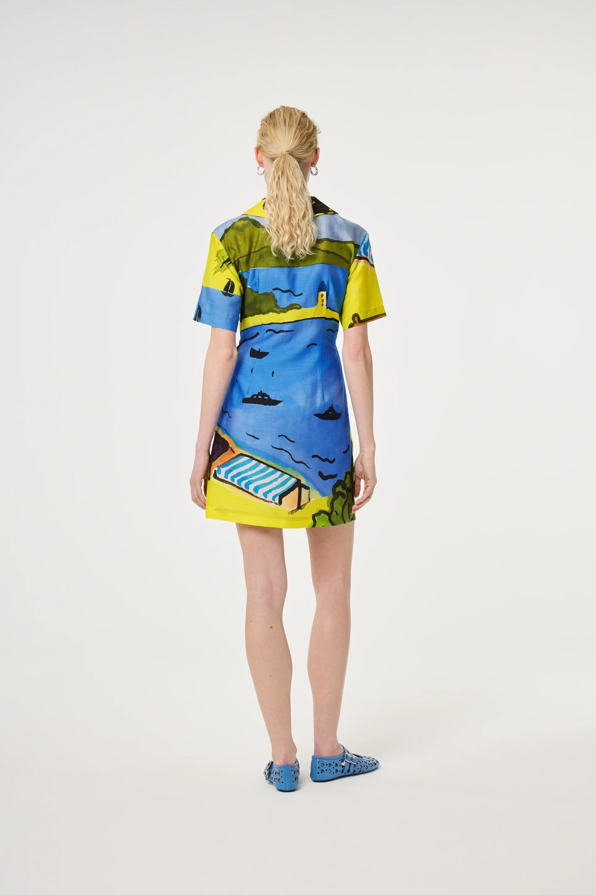 Roja Dress | Yellow/Blue