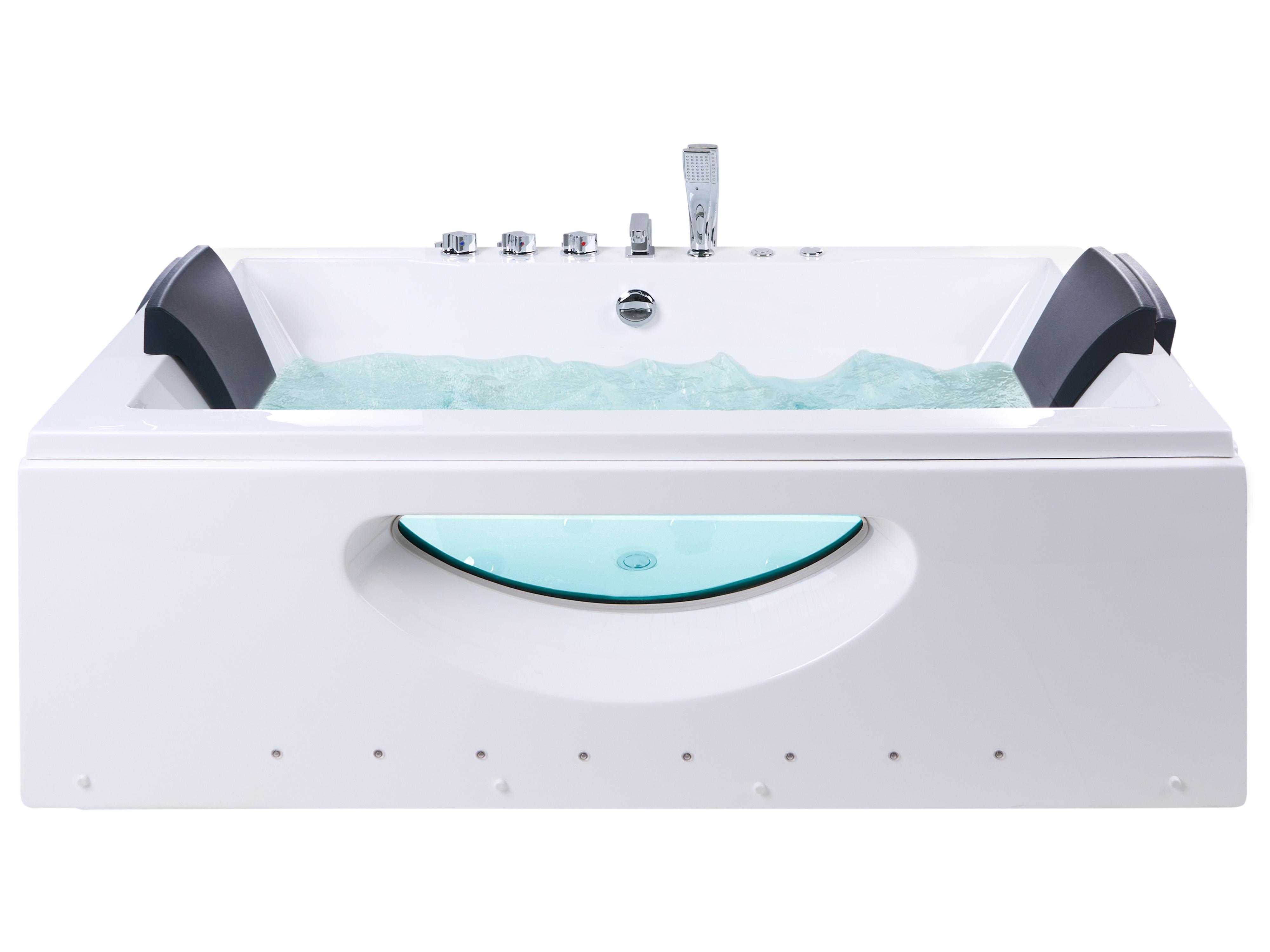 Corner Hot Tub with LED HAWES 1800 x 900 mm White