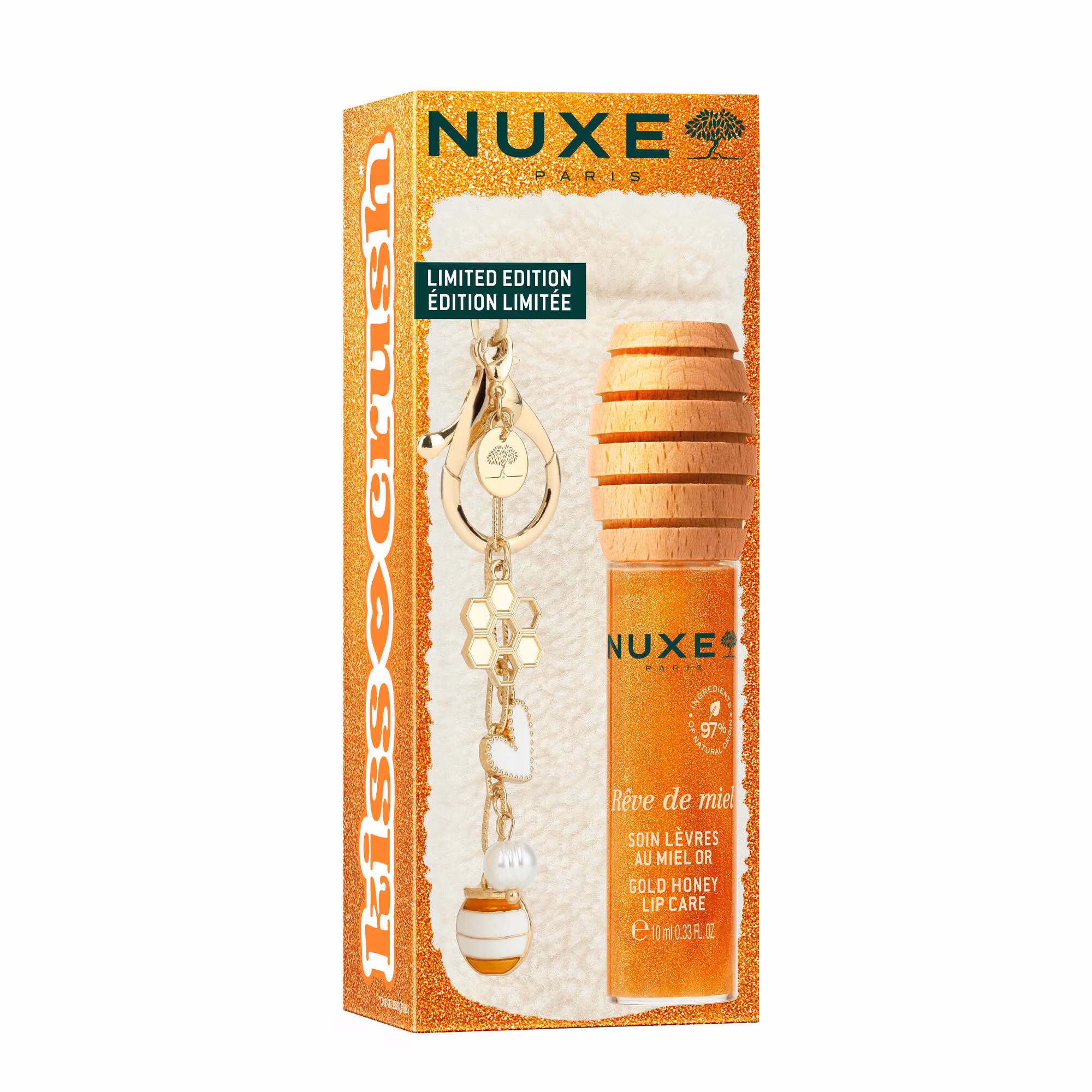 RÊVE DE MIELSoin lèvres au miel or avec étui & charms