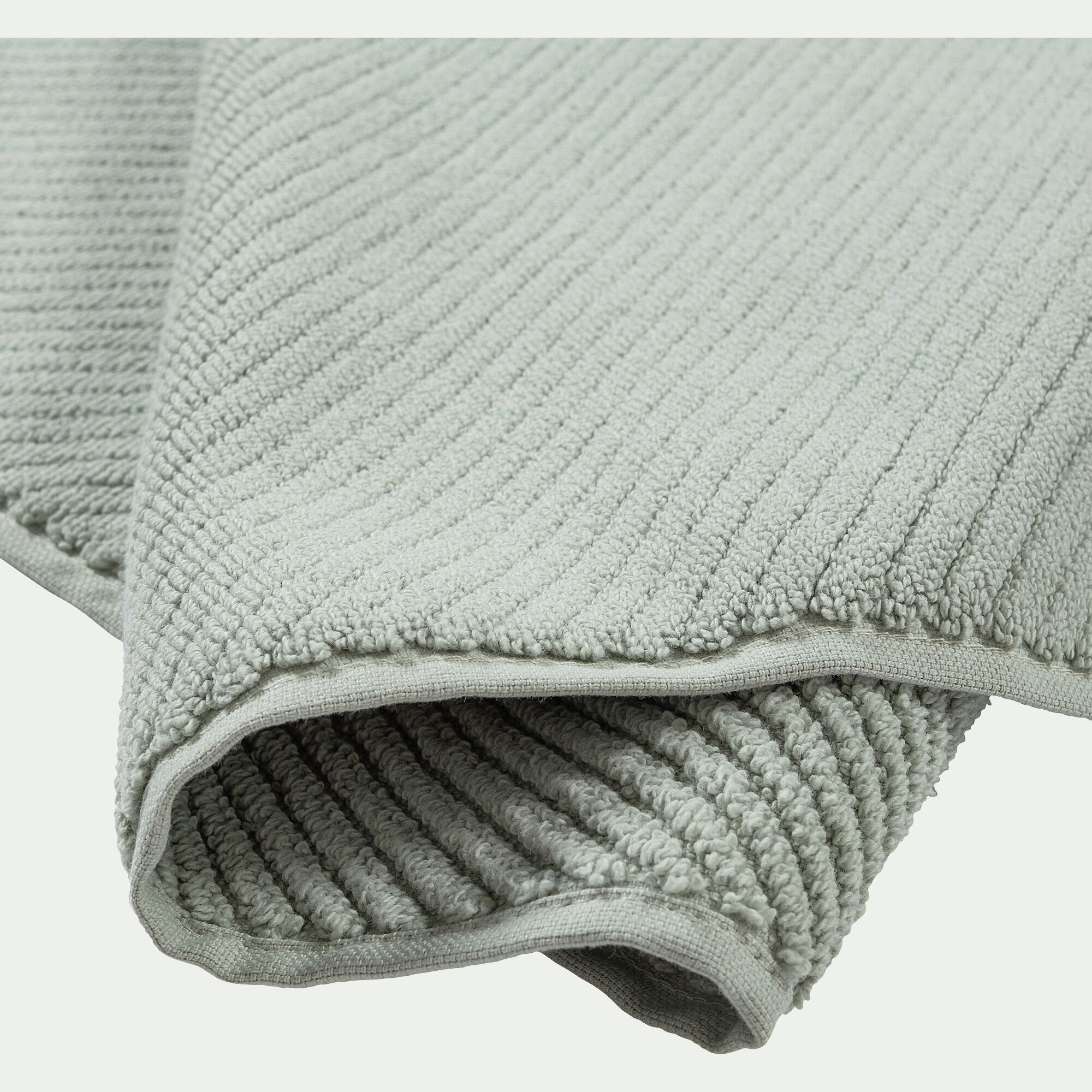 COLINE - Tapis de bain en coton bio 50x80cm - vert olivier