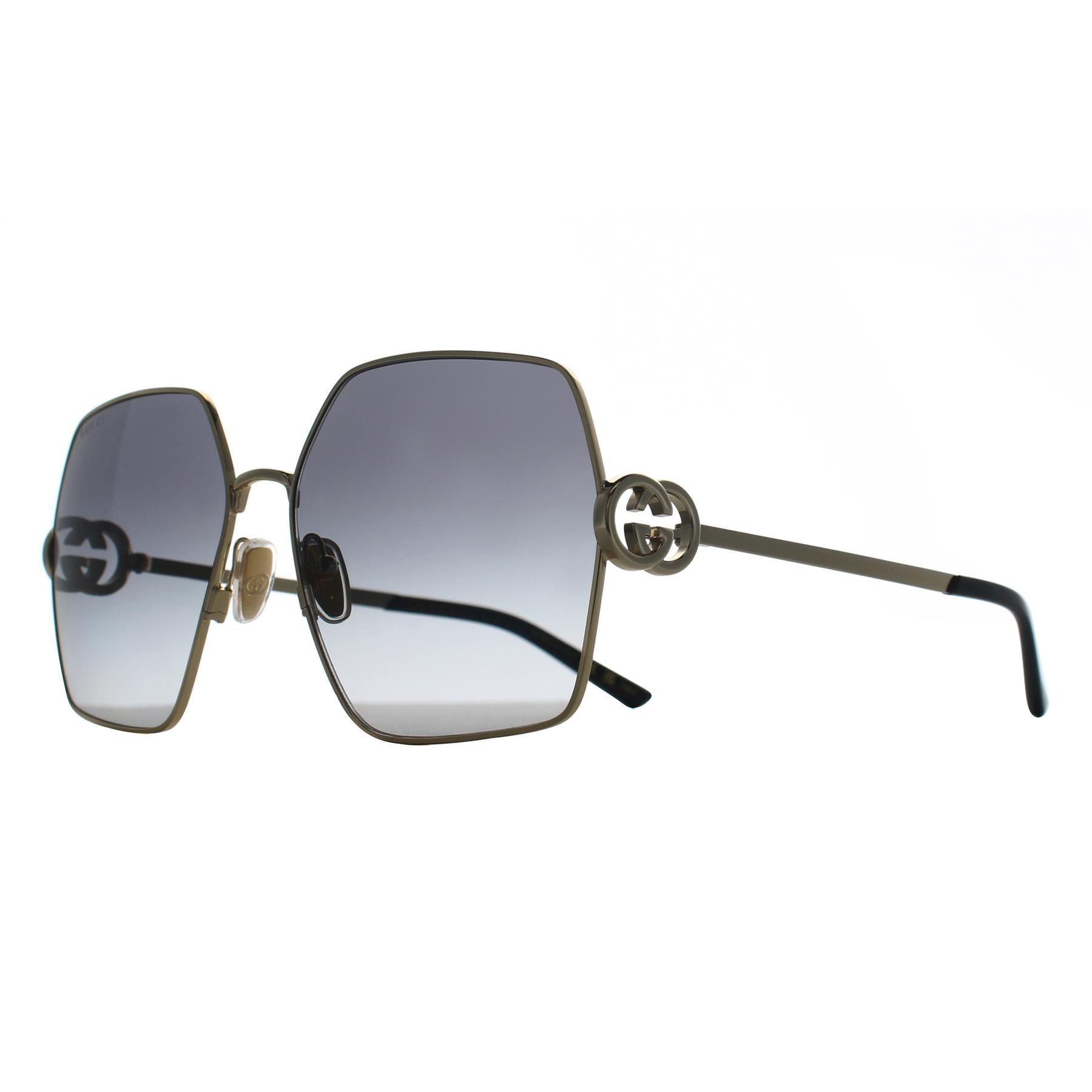 Gucci Square Gold Grey Gradient GG2163S