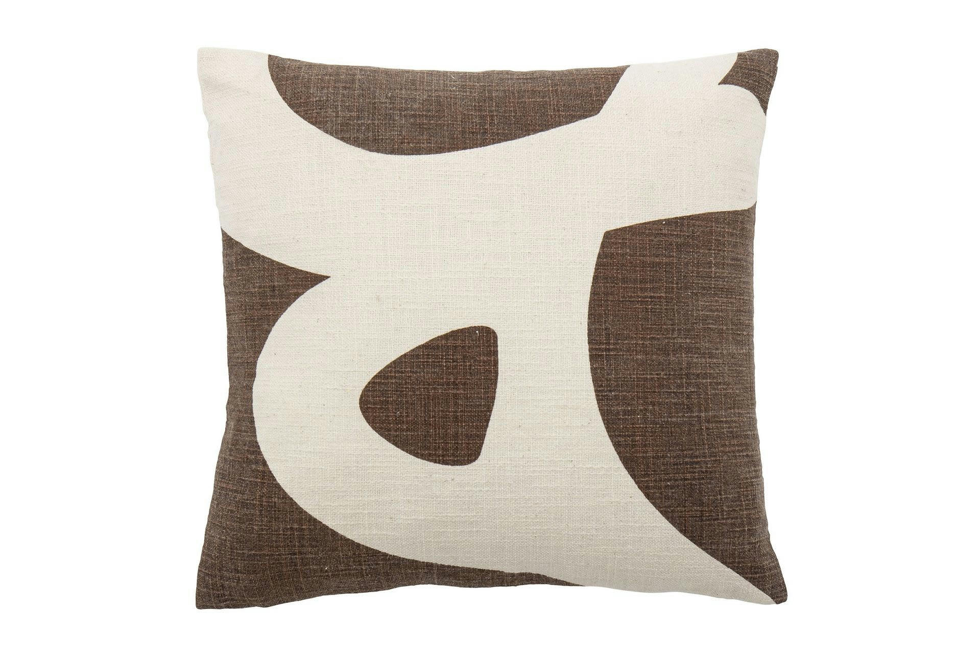 EBRAR - Coussin en coton marron 40x40 cm