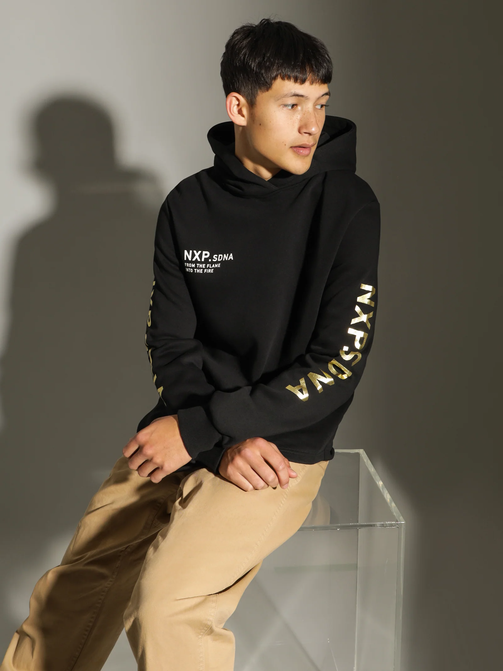 Catastrophy Hooded Dual Curved Sweater