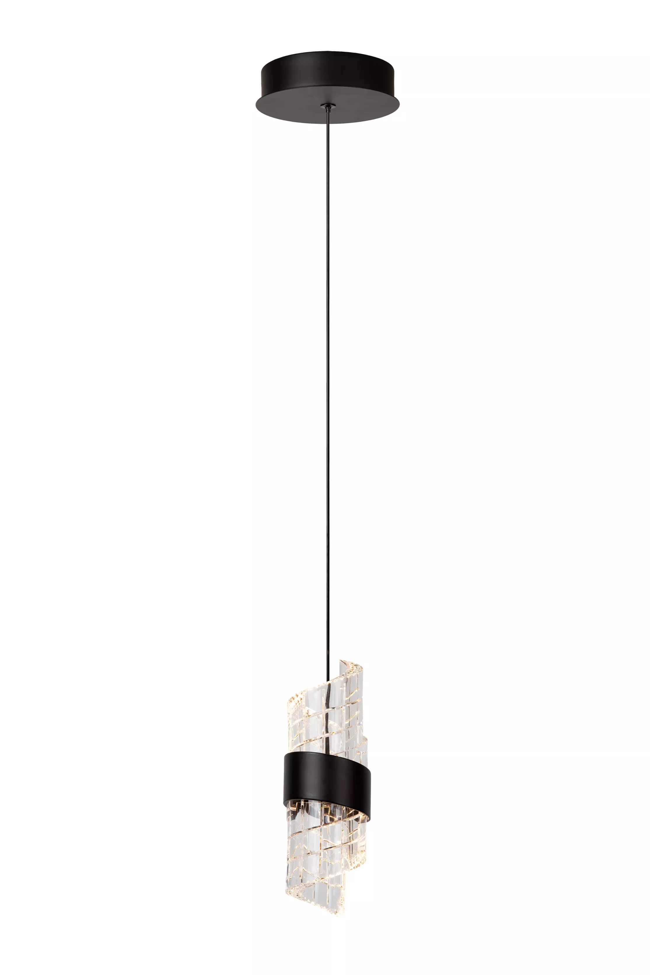 Lampa wisząca KLIGANDE czarna LED 1x7W Ciepła biel 680lm Lucide