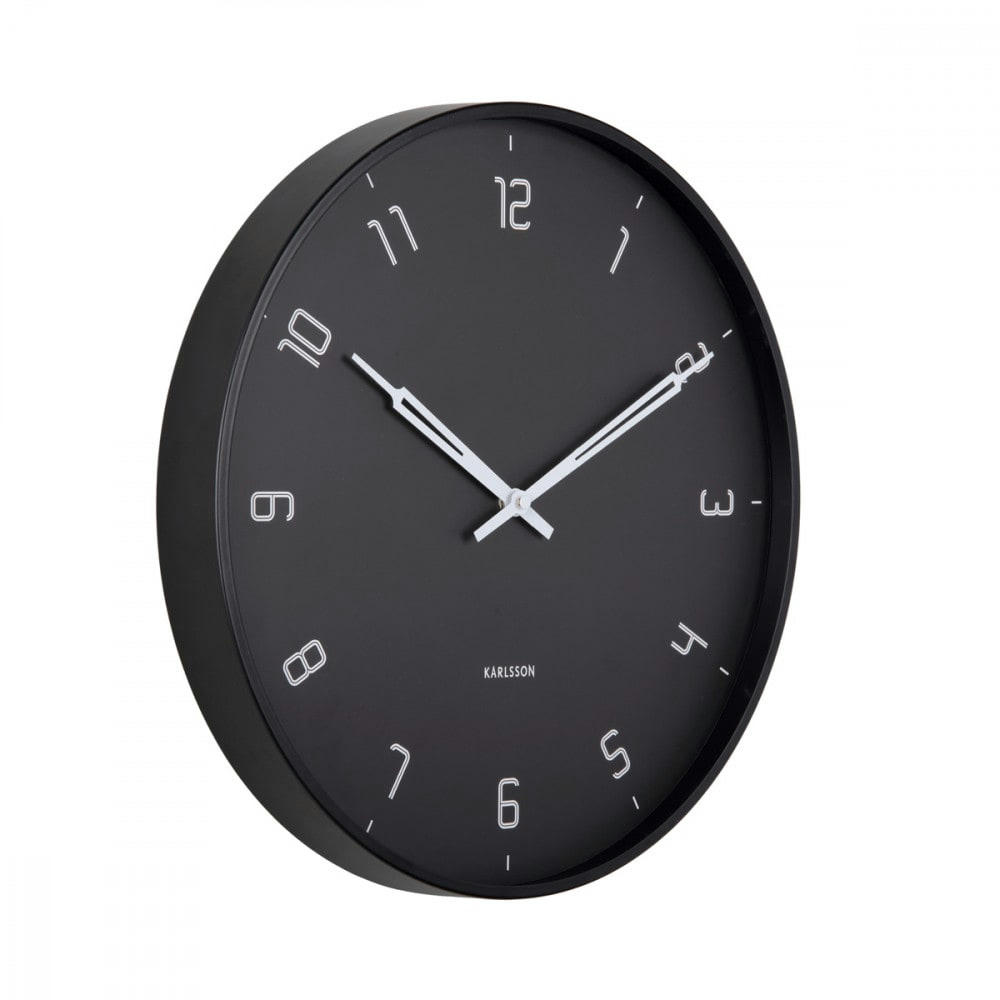 STARK - Horloge en métal noir D40cm