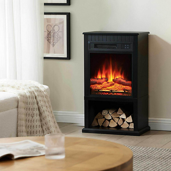 Cheminée électrique BALDERIA Ember - Cheminée sur pied - noir
