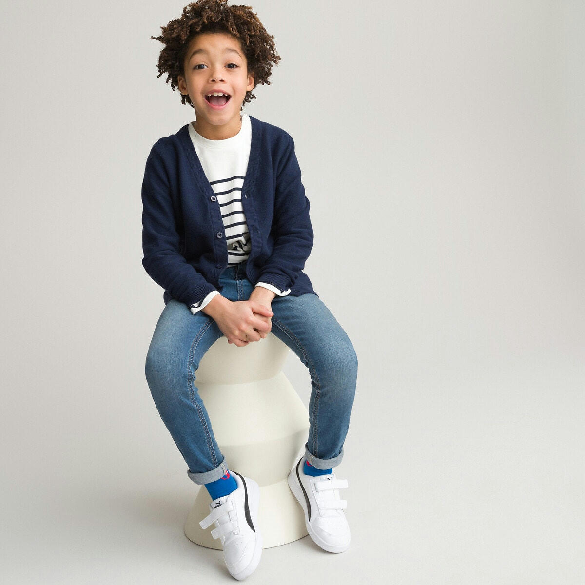 Gilet col V boutonné